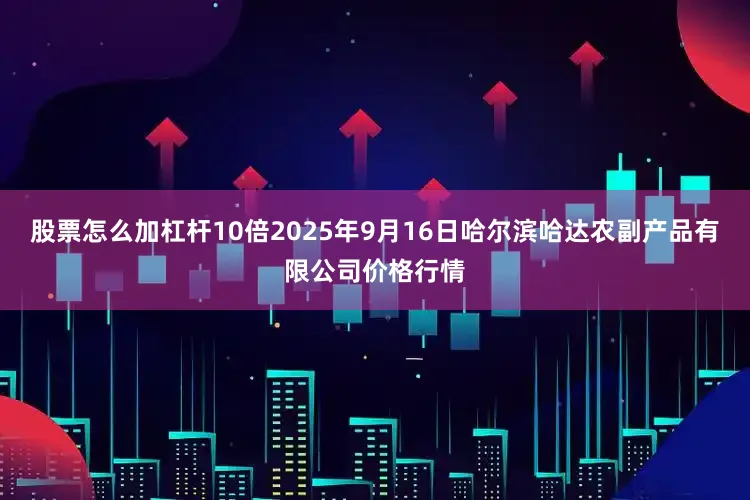 股票怎么加杠杆10倍2025年9月16日哈尔滨哈达农副产品有限公司价格行情
